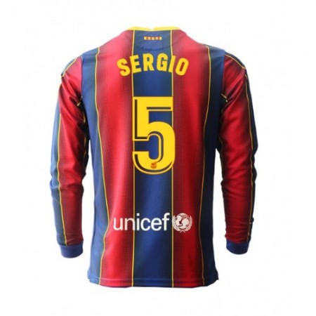 Barcellona Sergio Busquets 5 Maglia Prima 2020/2021 Manica Lunga